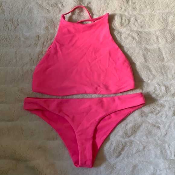 Hot Pink Stone Fox Swim Set - Picture 2 of 7